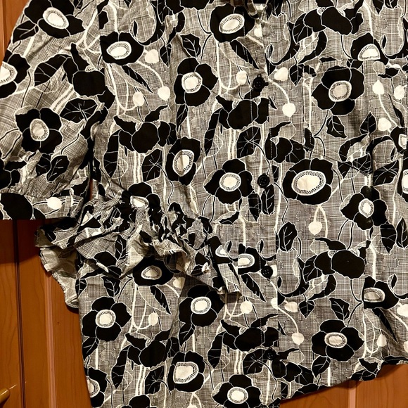 Unbranded custom made Print Button Down short sleeve shirt asymmetrical medium - Picture 3 of 5